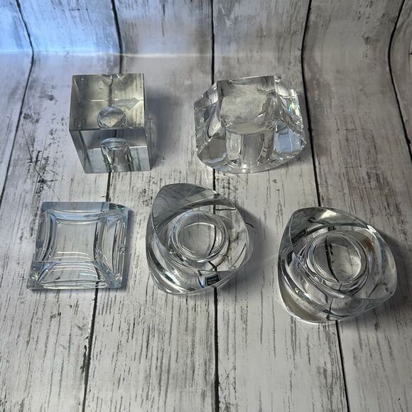 NAMBE Set Of Two Full Lead Crystal Votive-Tea Light Candle Holders Slovenia - Picture 8 of 9